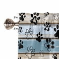 thumbnail image 5 of Blue Cat Paw Print Kitchen Valances for Windows 42x12 Inch Kitchen Curtains Valances Rod Pocket Vintage Farmhouse Rustic Wooden Grain Bathroom Window Valances for Window Treatment Decor, 5 of 6