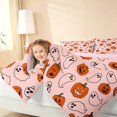 thumbnail image 3 of Homewish Funny Pumpkin Lantern Twin Comforter Sets, Happy Halloween Bedding Set, Pink Orange White, Pink Reversible, 2-Piece 1 Comforter and 1 Pillowcase, 3 of 6