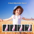thumbnail image 4 of Ventilador de cuello para niños, ventilador portátil sin aspas para niños de 4 a 14 años, niñas y niños, mini ventilador personal USB de 2600 mAh para viajes/campamento/estudio, 4 velocidades, ligero,, 4 of 5