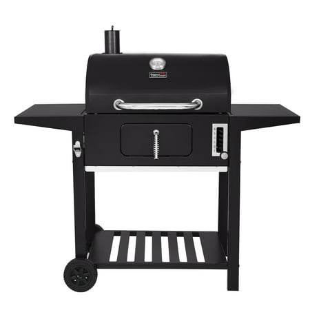 Royal Gourmet CD1824AX 24-Inch Charcoal Grill, 587 Square Inches Heavy-duty BBQ Smoker, for Outdoor Picnic Camping Grilling or Patio Backyard Party Cooking, Black