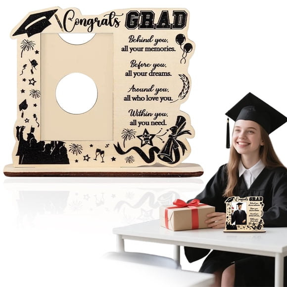 Decorative Desk Ornament Graduation Diploma Frame Class of 2026 Graduation Certificate Frame for School Certificate License Award Document Commencement Desk Decor Ornament Tabletop Decoration Home De