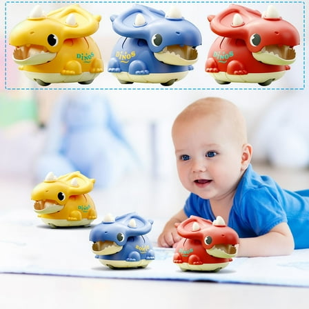 IGEED Press and Go Cars for Toddlers 1-3 Year Old,1PCS Dinosaur Car Toys,Car Toys for 1 Year Old Boys Great Birthday Gifts,Baby Cars for Baby Boys 12-18 Months