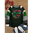 thumbnail image 2 of T-Shirt de Baseball à Blocs de Couleur pour Femmes Noël Décontracté à Manches Longues, 2 of 2