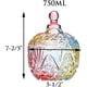 thumbnail image 2 of 1 tarro de cristal colorido con tapa para almacenar dulces, galletas, joyas, buffet y galletas (750 ml/26 oz), 2 of 5