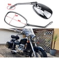 thumbnail image 3 of Motorcycle Rear View Side Mirrors mm Chrome for Honda Sports Bike Suzuki Scooter Cruiser, 3 of 7