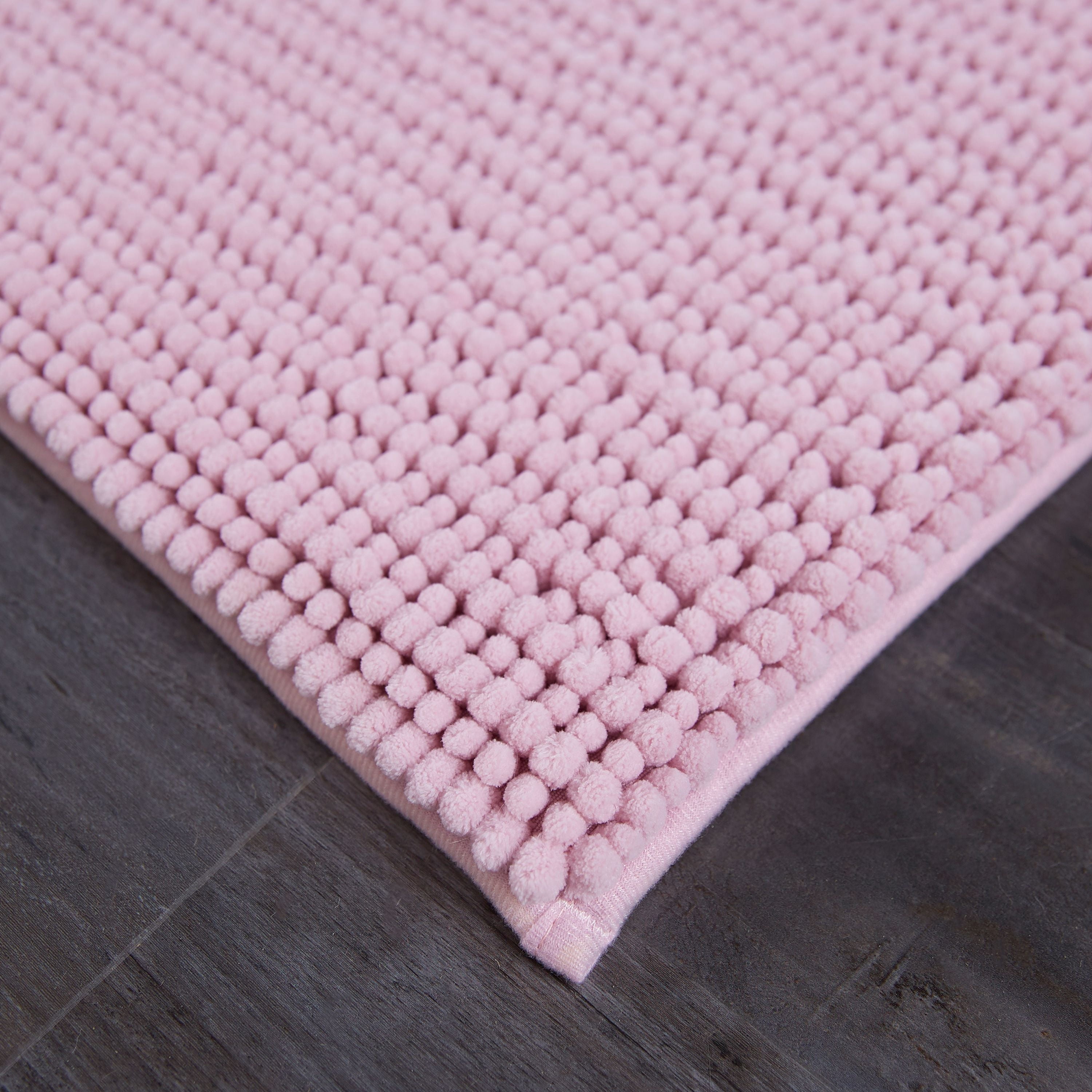 Better Homes & Gardens Memory Foam Noodle Bath Mat, Mauve Splash, 17" x 23.5"