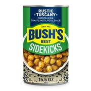 Bush's Sidekicks Rustic Tuscany Chickpeas, Canned Seasoned Garbanzo Beans, 15.5 oz