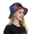 thumbnail image 5 of Kll Outer Space Floating Numbers And Letters Bucket Hat for Women Men Packable Travel Beach Sun Hat Outdoor Rave Accessories Reflective Fisherman Cap, 5 of 6