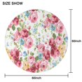 thumbnail image 6 of Pioneer Flower Floral Print Pattern Round Tablecloth 60"x60",Wrinkle Wipeable Table Cloth for Kitchen Dining Room Picnic Patio Party, 6 of 6