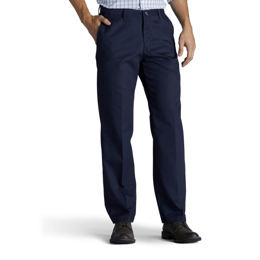 lee men's total freedom relaxed classic fit flat front pant
