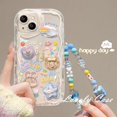 thumbnail image 2 of Para Samsung A14 A34 A54 A03 A03s A04 A04e A04s A23 A13 A33 A53 A12 A22 A52 A52s A32 A51 A50 A50s A30s DIY Dibujos Animados 3D Bunny Doll Funda Para Teléfono Con Cordón, 2 of 3