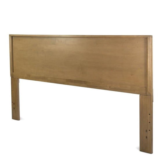 Pemberly Row Contemporary Queen Headboard in Warm Maple Finish