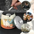 thumbnail image 4 of Yayeee Ashtray with Lid for Cigarette Smokeless Stainless Steel Home Ash Holder, Beige Glasses, 4 of 7