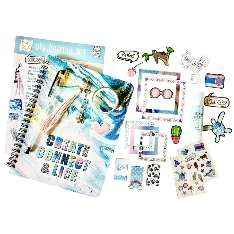 DIY Journal Kit for Girls Trendy Birthday Gifts Ideas for Teen Fun Cute  School Art Crafts Stuff Decoration for Tween Journaling Scrapbook  Stationery