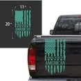 thumbnail image 2 of Proud to Be an American Distressed American USA US Flag Truck Tailgate Vinyl Decal Compatible with most Pickup Trucks - Rear Car Sticker (11" x 20", Mint), 2 of 8