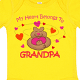 thumbnail image 4 of Inktastic Heart Belongs to Grandpa Girls Baby Bodysuit, 4 of 5