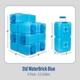 thumbnail image 4 of WaterBrick Stackable 3.5 Gallon Blue Water & Food Storage Container - 8 Pack, 4 of 6