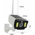 thumbnail image 5 of Cámaras ficticias de seguridad para exteriores y antirrobo con panel solar y detector de movimiento. CCTV LED a prueba de agua, con luz LED roja intermitente con foco de 20 LED., 5 of 5