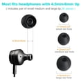 thumbnail image 3 of ZLight Embout d'Écouteur Réduction de Bruit Remplacement Écouteurs Bouchon d'Oreille en Silicone Pièces de Rechange Noir 36 Pcs 1Ensemble, 3 of 6