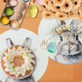 thumbnail image 4 of Manteles individuales redondos trenzados de 15 pulgadas para mesas de comedor, lavables y resistentes al calor para fiestas, Navidad y uso diario., 4 of 7
