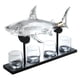 thumbnail image 2 of Decantador de vino con forma de tiburón de lujo para cocina, regalos transparentes, separador de vino, aireador de vino tinto, 2 of 9