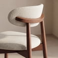 thumbnail image 3 of Set of 6 Upholstered Modern Dining Chair, Wooden Kitchen Side Chair for Dining Room and Café, Beige, 3 of 12