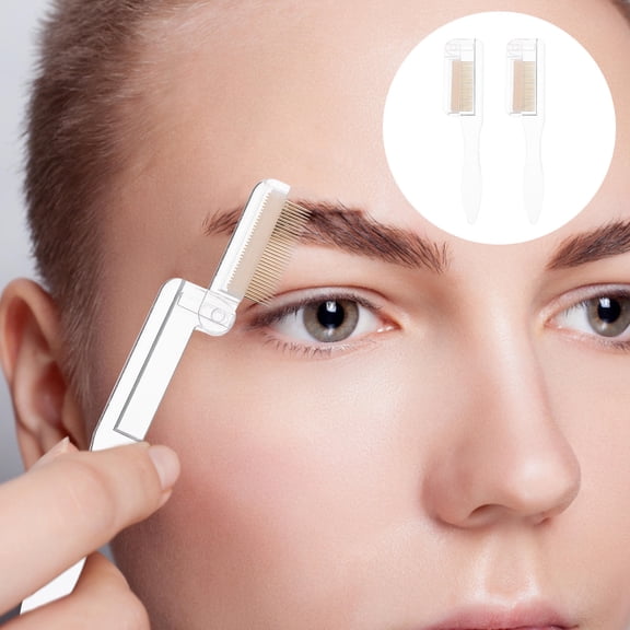 LEORX 2 Pcs Ladies Eyebrow Comb Charming Looks Eyelash Miss Travel