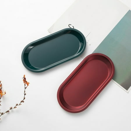 

ZIG Storage Tray Mini Portable Oval Stainless Steel Towel Tray for Household