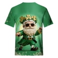 thumbnail image 2 of Camisa de Cuello Redondo de los Hombres de Manga Corta Impresa de San Patricio, Tela Transpirable Suave Y Cómoda, Diseño de Bandera para el Uso Diario, 2 of 5