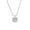 Silver, variant on YUEHAO Necklaces & Pendants Square Diamond Sterling Necklace Clavicle Chain Jewelry Pendant