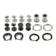 thumbnail image 4 of Pendientes de acero inoxidable Sunnimix 8 pares punk rock negro plateado para hombre, 4 of 8