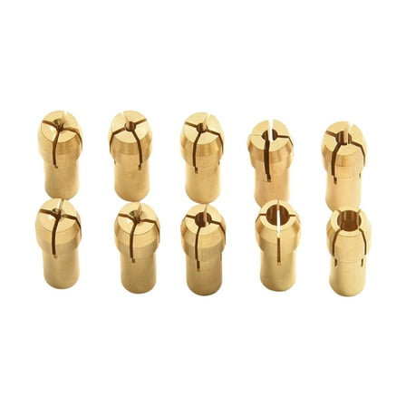 10Pcs Mini Drill Brass Collet Chuck For Dremel Rotary Tool 0.5-3.2Mm Brass And Nut For Dremel Accessories Set Smile Home