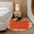 thumbnail image 2 of Round Rugs 3Ft, Coastal Coral Round Area Rug Washable Indoor Throw Carpet, Orange White Ocean Marine Nautical Beach Small Non Slip Circle Rug for Bedroom Living Room Home Decor Aesthetic, 2 of 8