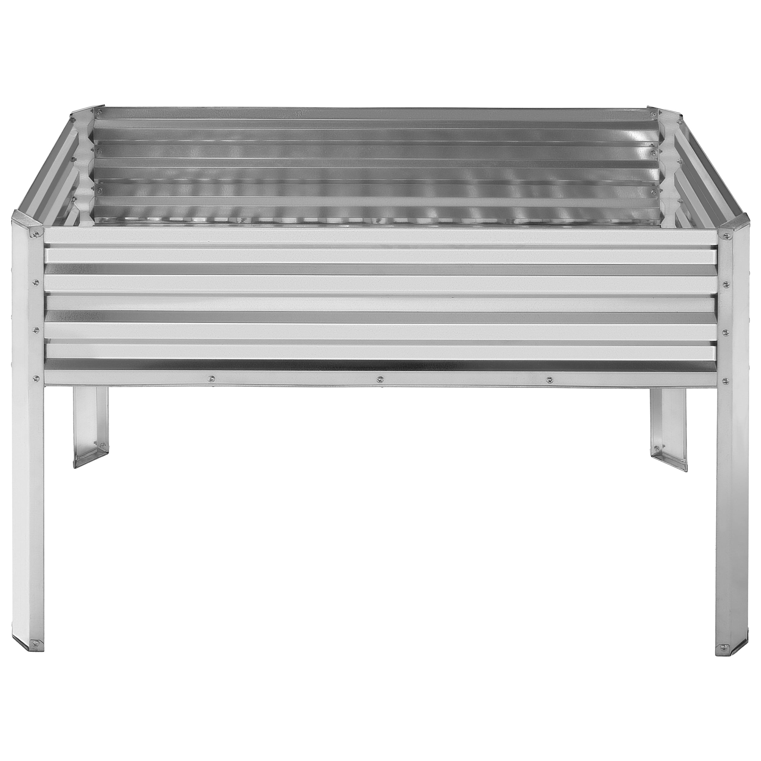 TrumanPick Galvanized Raised Garden Bed with Legs 4x2x3ft for Backyard Patio Balcony, 800lb Capacity