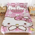 thumbnail image 2 of Bedding Pink Hello Kitty Comforter Twin Size,Comforter Set for Kids Girls,3Pcs Bedding Set Printed Comforter with 2 Pillowcases,Down Alternative,Soft and Lightweight, 2 of 5