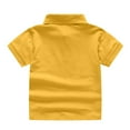 thumbnail image 5 of Grblisyd Boys Polo Shirts Size 8 Boys Pique Polo Shirts for Toddler Short Sleeve Stripe Plain 1-9 Years Yellow 12-13 Years, 5 of 5