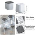 thumbnail image 3 of BTideas Toothbrush Holders for Bathrooms,2 Cups Toothbrush Holder Wall Mounted with Brush Sink,White, 3 of 8