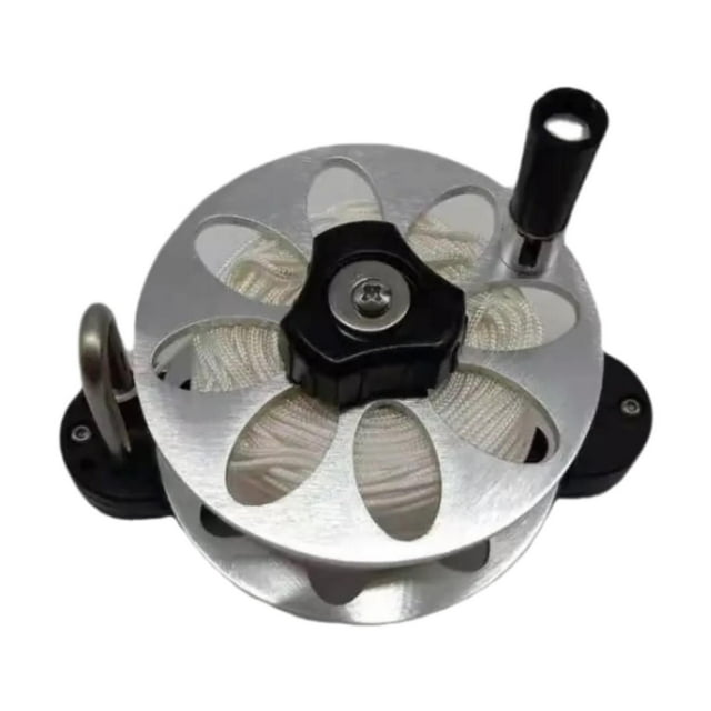 Lipstore Aluminum Dive Reel, Rope Reel, Scuba Diving Reel, Kayak Anchor Reel, String Line 60M Line