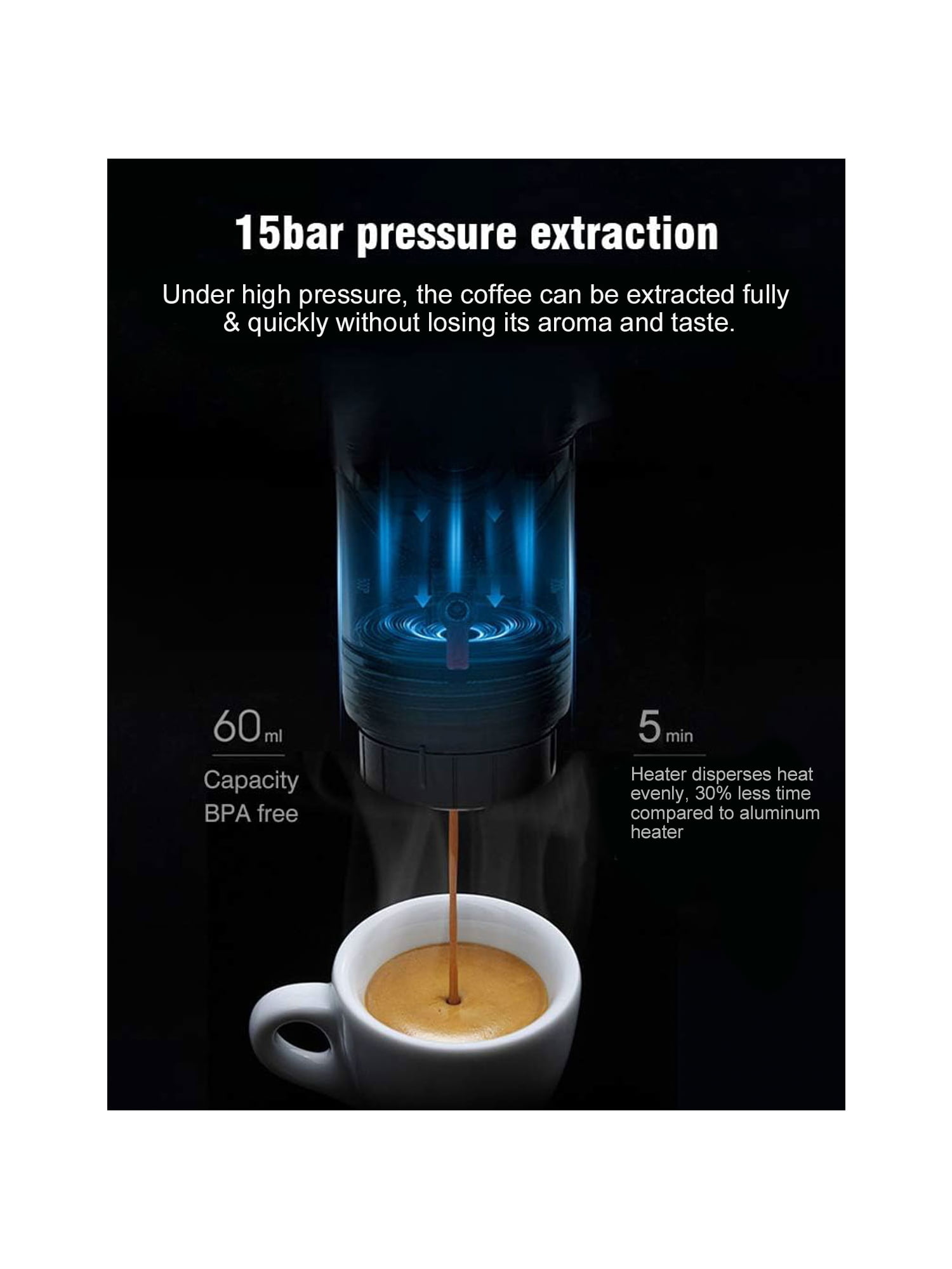 HIBREW H4A 3-in-1 Portable Espresso Coffee Maker For Car & Home