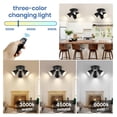 thumbnail image 3 of Drevy 3 Light Ceiling Mount Directional Spotlight,Dimmable with Control,Black Track Light for Kitchen Sink Overhead Hallway Bedroom.(E26 Bulb Include), 3 of 6
