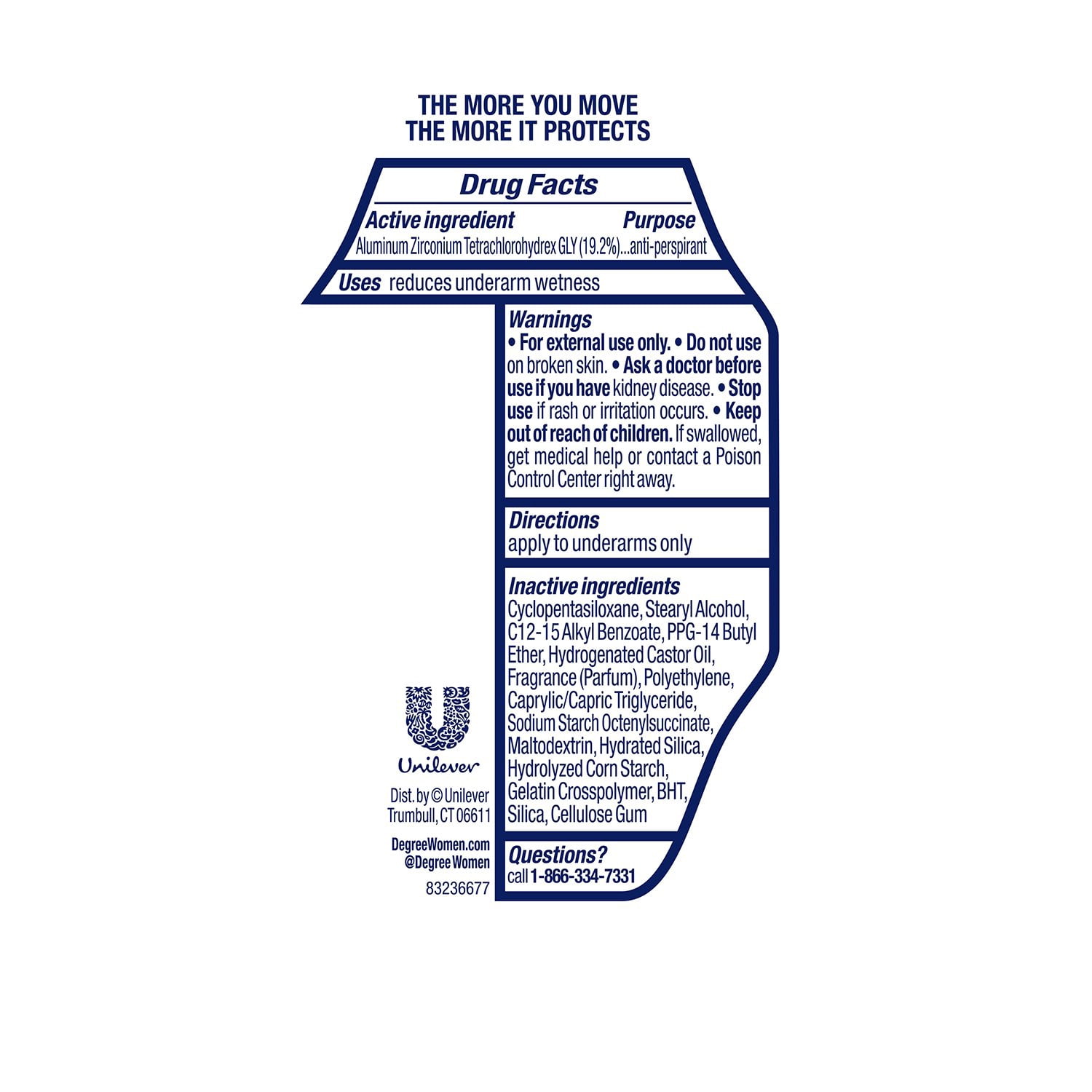 Degree Invisible Solid Antiperspirant Deodorant, Shower Clean,2.6 oz, 3 Pack