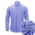 thumbnail image 2 of JTieacloth Long Sleeve Dress Shirts Combed Men's Long Sleeve Dress Shirt Striped Casual Formal Business Wear Slim Fit Comfortable Purple, 2 of 6