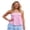 Pink, variant on Womens Ruffle Hem Bandeau Flowy Tube Tops Casual Summer Back Smocked Babydoll Top Sleeveless Strapless Peplum Shirts Going Out Tanks Top