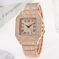 thumbnail image 3 of Cross-Border Square Watch Starry Steel Belt Diamond-Embedded European and American Men's Roman Scale Starry Fashion Quartz Watch, 3 of 9