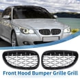 thumbnail image 2 of No.51712155446/51712155447 Parachoques delantera rejilla para BMW Serie 5 1 par tono negro y plata, 2 of 7
