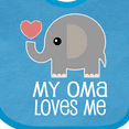 thumbnail image 4 of Inktastic My Oma Loves Me Grandchild Boys or Girls Baby Bib, 4 of 4