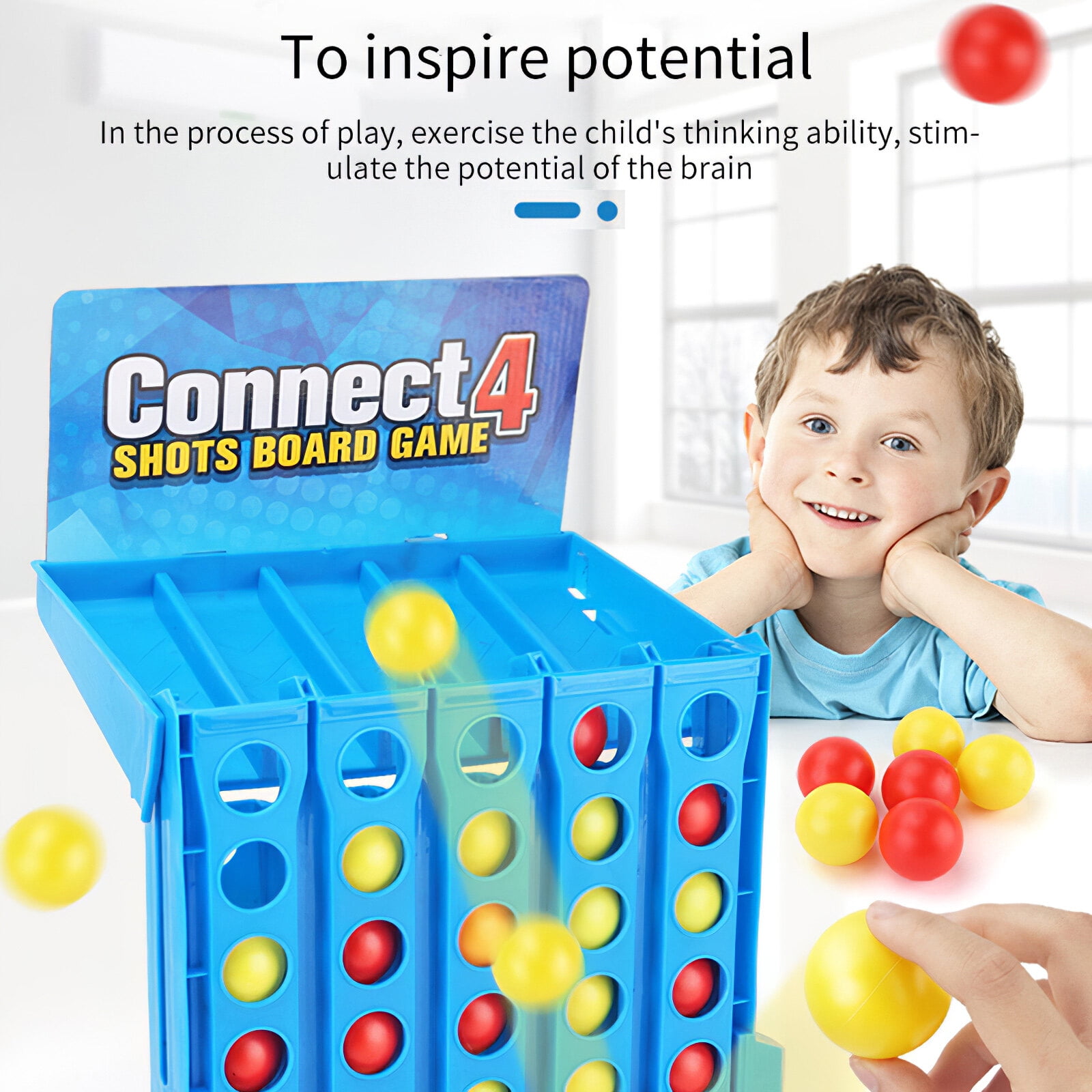 Connect Bouncing Ball 4 Jogos de Tiro, Clássico 4 fileiras Connect 4 Jogos  de Bola Brinquedos Educativos, Pais-filhos Jogos Multijogador Interativos