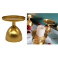 thumbnail image 1 of Portavelas de pilar de metal dorado para vela de pilar, centros de mesa de boda Candelabros Soporte Centro de mesa Decoración para bodas, fiestas 10 cm (profundidad) x 10 cm (altura) Macarena portavelas de pilar de hierro, 1 of 7