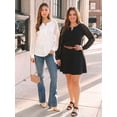 thumbnail image 5 of MOYIKO Blouses for Women Lace Tunic Tops Henley Casual Long Sleeve Shirts Trendy Clothes, 5 of 7