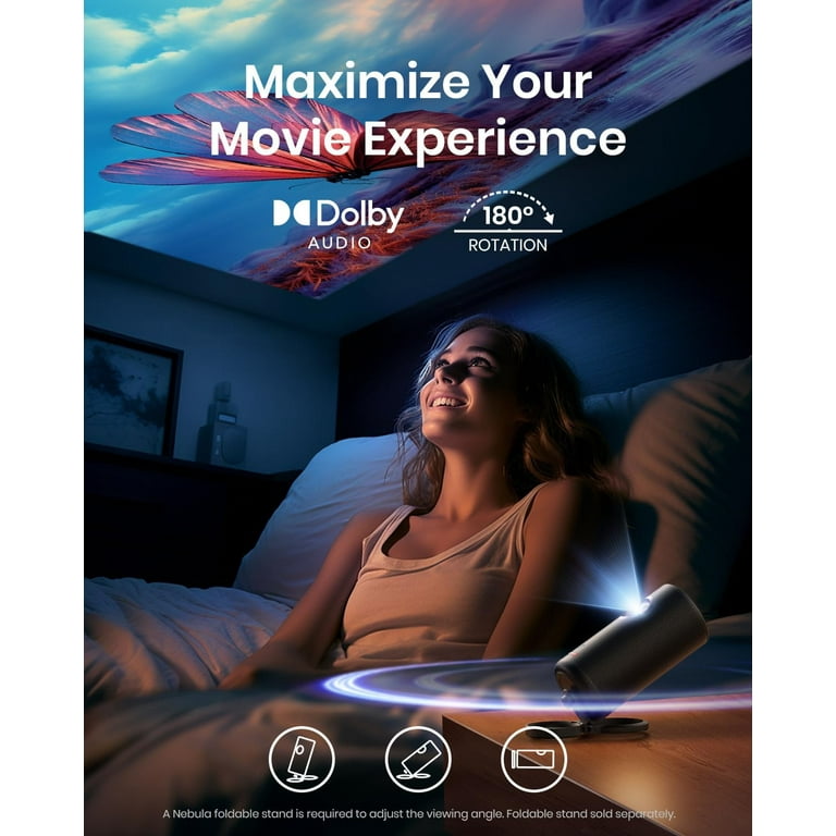 Nebula Capsule 3 Laser Mini Projector with WiFi, 1080p HD, Full HD